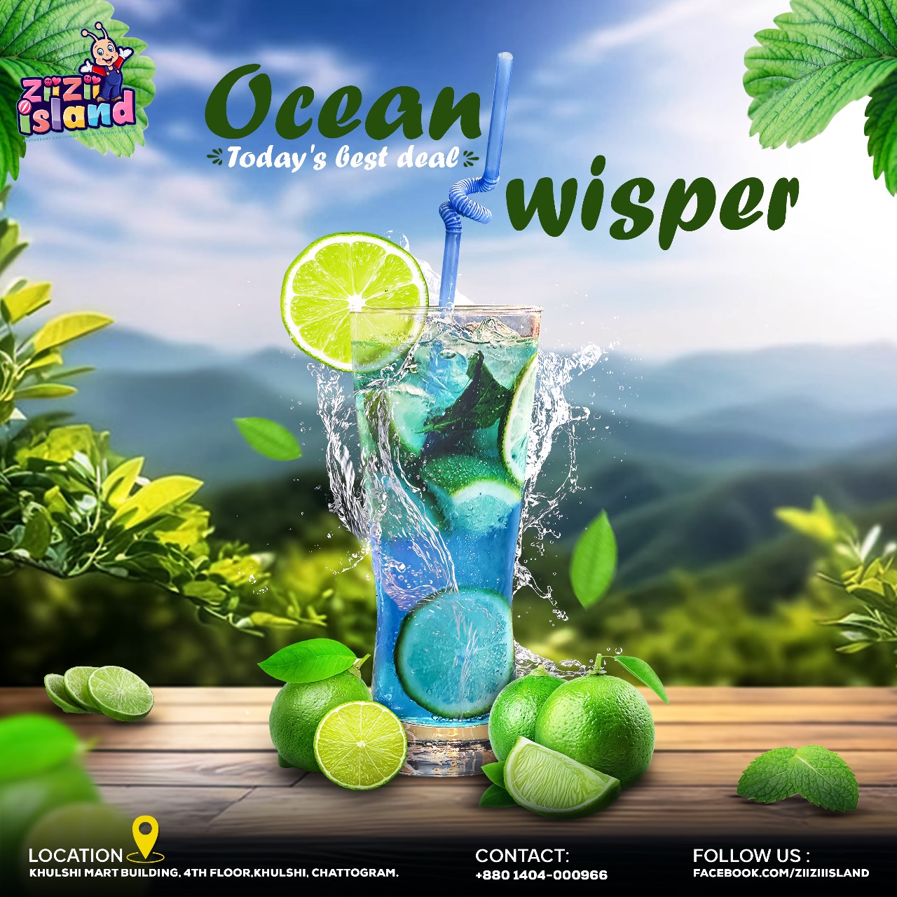 Ocean Whisper - Zii Zii Island Menu Ocean Whisper