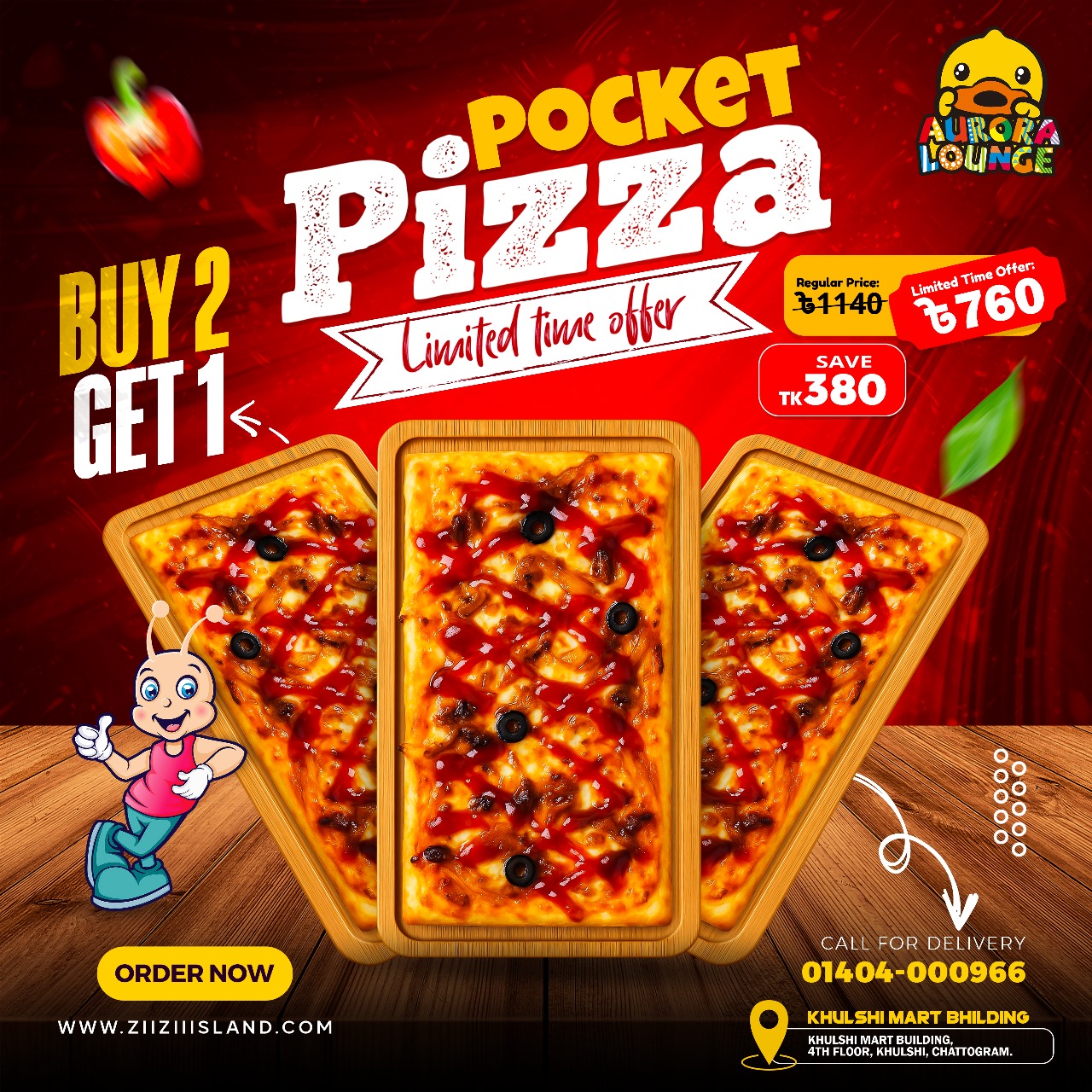 Pocket Pizza Combo