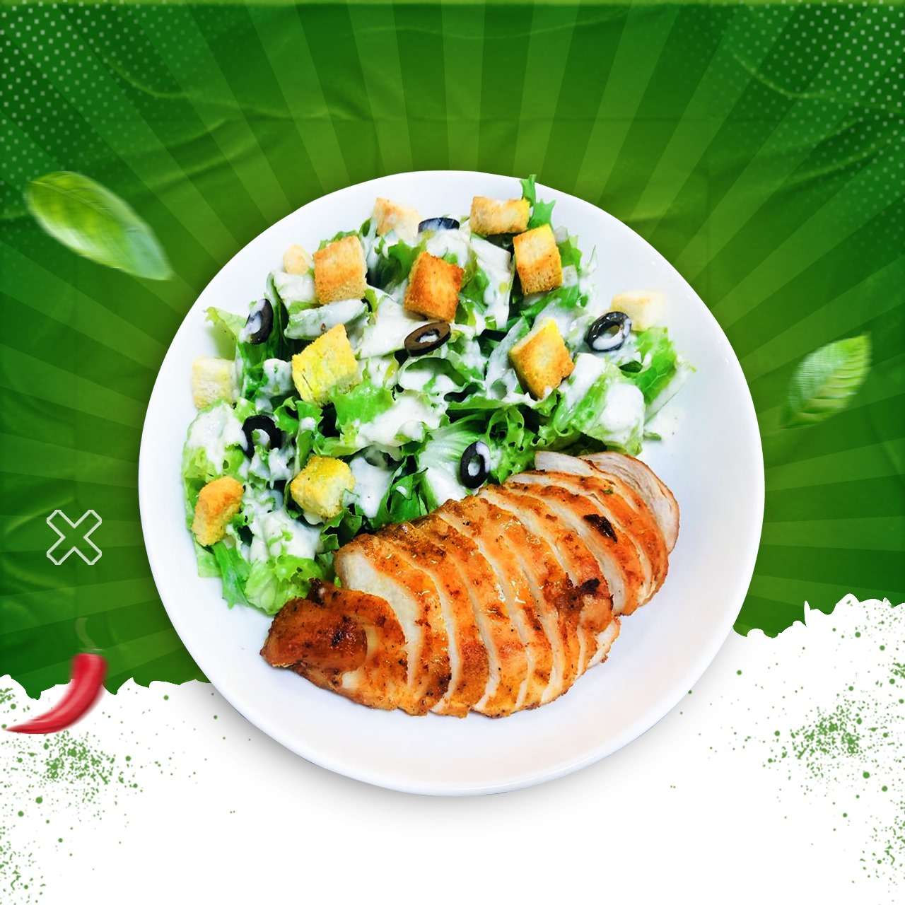 Caesar Salad - Zii Zii Island Menu Caesar Salad