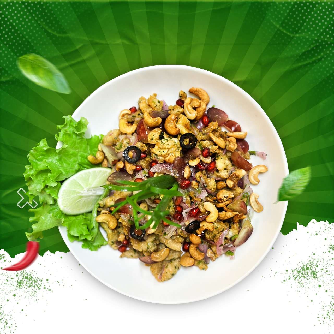 Delicious Cashew Salad - Zii Zii Island Menu Delicious Cashew Salad
